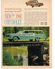 1961 Chevrolet Chevy Nomad Station Wagon Automobile Car Vintage Ad
