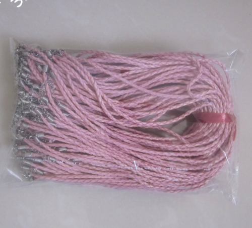 new 10/100pcs 3mm Braid Rope Hemp Cord line Lobster clasp Necklace rope - Picture 17 of 25