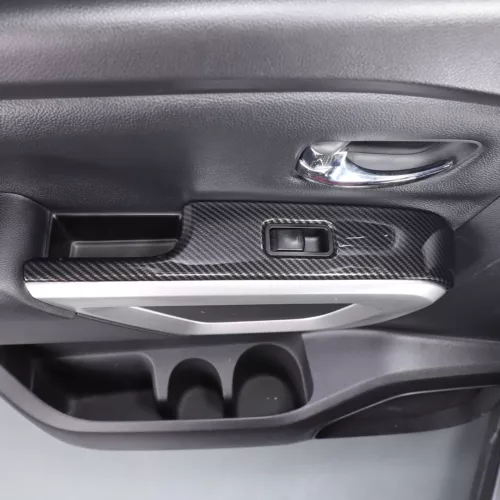 ABS Carbon Fiber Interior Dash Console Trim cover Set Fits Nissan Titan 2016-24 - Picture 5 of 27