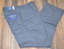 Croft  Barrow Classic Fit Comfort Waist Pant Lightweight Elastic Waistband GRY