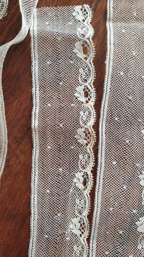 Dentelle ancienne ruban brodé Valenciennes ? 5m57 X 3,6cm 1ROSY6bcd - Photo 9/13