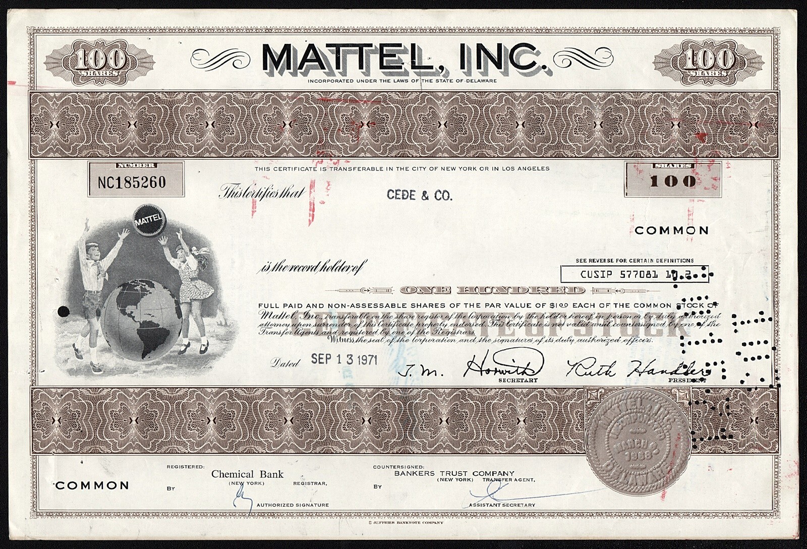 1971 Mattel, Inc. - Toy Manufacturer