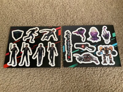 Flashback 1 & 2 Collector's Edition sticker sheets, Agent Conrad Hart, NEW!