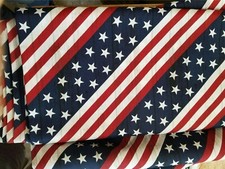 Berkshire Home stars USA stripe rustic 54" Indoor/Outdoor Fabric By The Yard CC