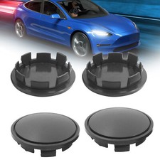 4Pcs 65mm Chrome ABS Plastic Car Wheel Center Rim Hub Cover Caps Blank Black UK