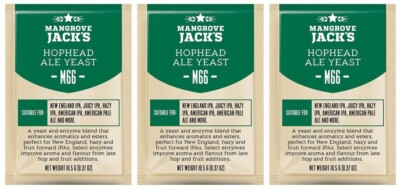 3x Mangrove Jacks Bierhefe - M66 Hophead Ale Yeast 10g