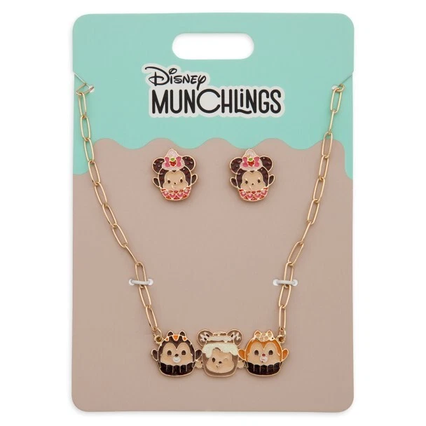 Disney necklace and store earring set