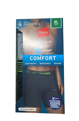 Hanes Sport Total Support Pouch X-Temp - Calzoncillos Tipo Bóxer Para Hombre, Paquete De 4, Colores Variados, S