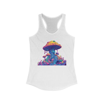 Psychedelic Mushroom Racerback Tank, Festival Top, Summer Wear, Boho Style
