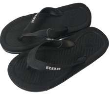 RBX Active Womens Core Summer Basic Printer Flip Flop Black/Black Size 1-2