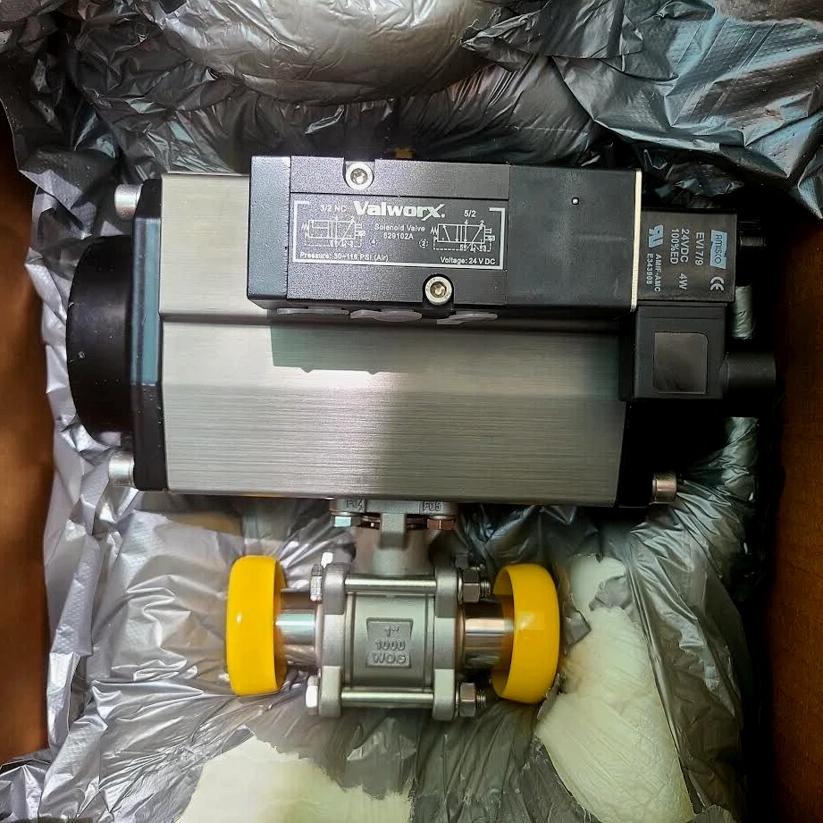 VALWORX SANITARIO TRIPLE ABRAZADERA BOLA ACTUADOR VÁLVULA 1-1/2" NUEVO Foto 2 de 4