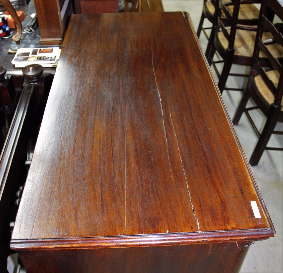 Antigo Inglês Georgiano Chippendale Cinco Gavetas Suporte Baú Pés Cerca de 1800 - Imagem 4 de 4