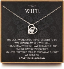 Gifts for Wife Her Sterling Silver Love Knot Necklace Jewelry Gifts from Husband