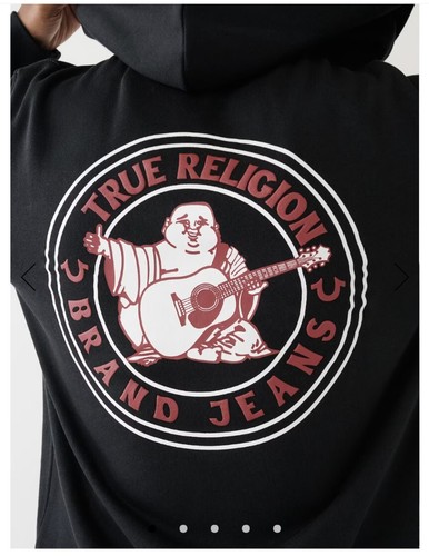 True Religion Men's Classic Buddha Full Zip Hoodie XL Graphic Print Jacket - Picture 2 of 7