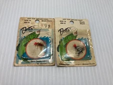 2 Bett’s Woolly Worm Fishing Flys Lure Size 10 - Brand New Old Stock
