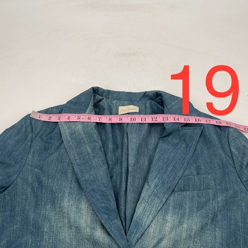 Mes Demoiselle PARIS women's size L puffer jacket navy tie button pockets v-neck - Picture 7 of 14