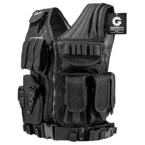 Barska VX-200 Black Adjustable Tactical Vest Left Hand with Holster ...