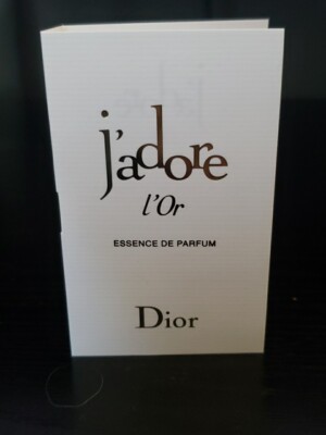 Dior J'adore L'Or Essence de Parfum Sample Spray .03oz, 1ml New in Card