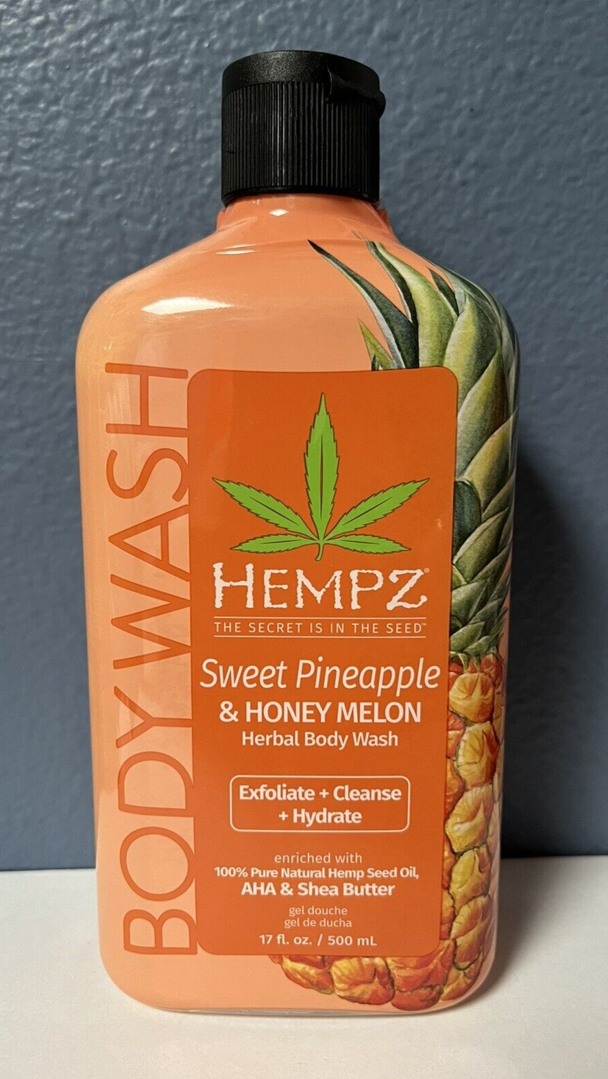 HEMPZ Sweet Pineapple & Honey Melon Herbal Body Wash Full Size 17oz/500ml SEALED