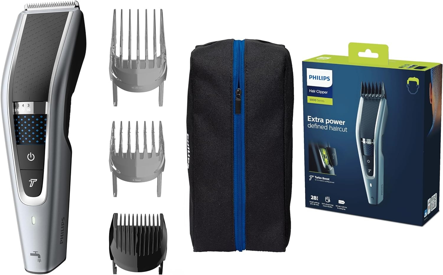 Regolacapelli Philips 5000 Trim-n-Flow | Lame Acciaio Inox DualCut