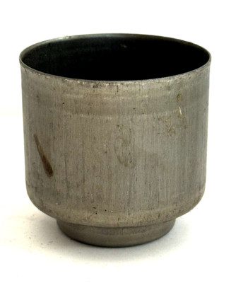 OLD STOCK: 2  ID x 2'' HIGH-RAW STEEL STAMPED CANDLE CUP NEW LAMP PART Some Rust