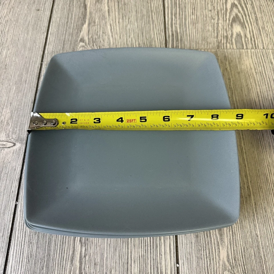Gibson Home Square Melamine Plates, Grey Lot Of 4 - Image 3 of 4