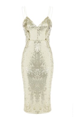 slim fit dress slacks Resort 2020 Alex Perry Supermodel Long Strapelss Gold Sequin 'Howard' –  Shrimpton Couture main image 1