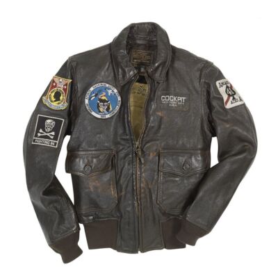 Cockpit USA USS Forrestal Carrier Pilot Jacket Vietnam Flight Z21E002I New!