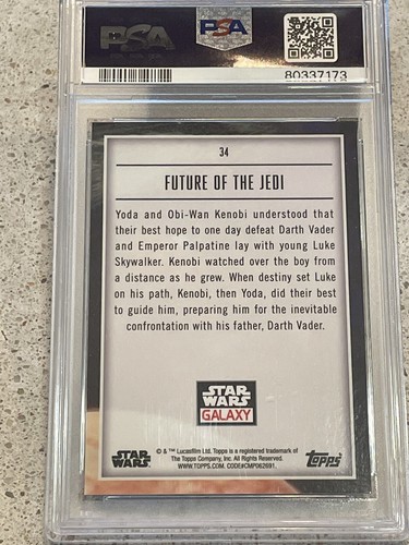 2023 Star Wars Galaxy FUTURE THE JEDI- Atomic ! 2/150 Luke Skywalker PSA 9 - Picture 3 of 3