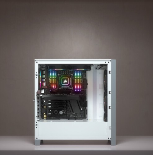 Corsair iCUE 4000X RGB Midi Tower Bianco CC-9011205-WW - Foto 5 di 10