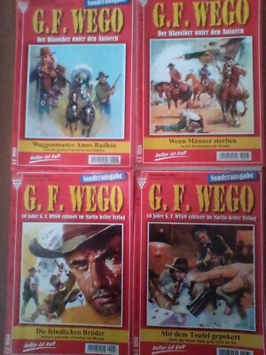 4 x G.F. WEGO Western Romane Nr.48,53,57 und 62/Kelter Verlag/guter Zustand