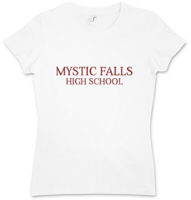 Mystic Falls High School Damen T-Shirt Vampire Team Sign Diaries Symbol Logo
