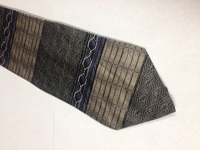 Mens Black Brown Blue SILK Tie Necktie CHEZ ROFFE (10969) | eBay