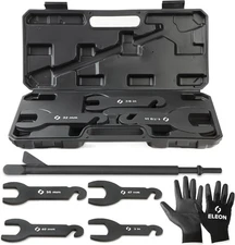 Eleon Pneumatic Fan Clutch Removal Tool Kit - 8PCS Powder Coated Carbon-Stee...