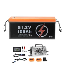 48V 105Ah Golf Cart Lithium Battery with 20A Charger for RV Boat Trolling Motor