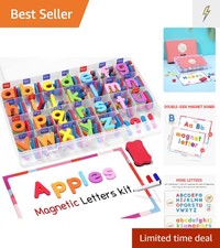 Classroom Magnetic Alphabet Letters Kit 238 Pcs with Double - Side Magnet Boa...