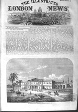 Egyptian Railway Terminus Alexandria Egypt 1858 Original Antique Print