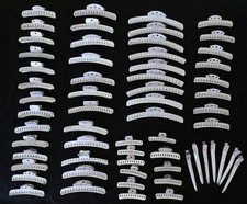 Lot 54 Vintage Wave Hair Aluminum Clips Plus 7 Long Clips GOODY USA HONG KONG