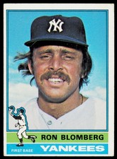 1976 Topps Ron Blomberg 354 New York Yankees