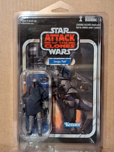 *Shelf Wear* 2010 Jango Fett VC34 Star Wars Vintage Collection Unpunched W/ Case