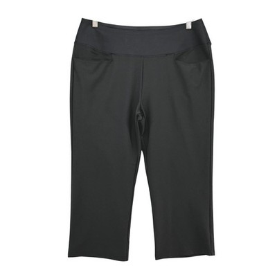 Puma Cropped Pants Womens XL Black Athletic Stretch Performance Capris Active