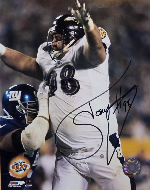 Tony Siragusa,  Auto, SB XXXV 8x10 Tony Siragusa Auto,  Original NFL Product 