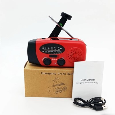 Notfallradio Solar Handkurbel LED Taschenlampe Powerbank USB AM/FM Camping Outdo