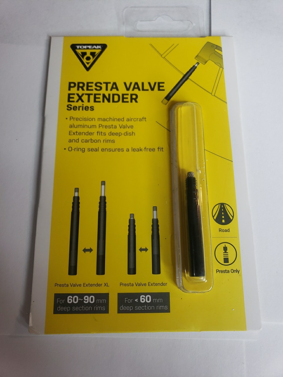 Presta Valve Extender 60mm or 60-90mm