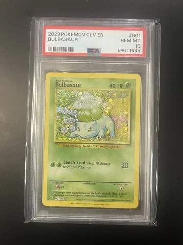 PSA GEM MT 10 - POKEMON CLV-TRADING CARD GAME CLASSIC BULBASAUR