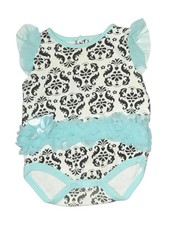 Kyle & Deena Girls Green Short Sleeve Bodysuit 3-6 Months