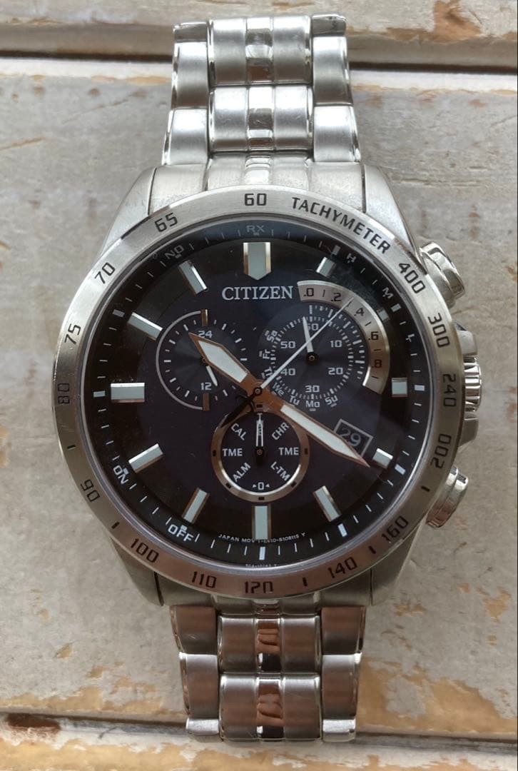 CITIZEN E610 Eco-Drive Radio Chronograph Black Dial M… - Gem