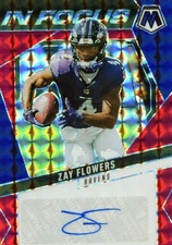 2025 Panini Mosaic In Focus Signatures Zay Flowers #IFS-ZFS /199