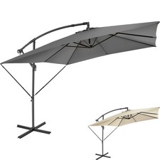 Ombrellone da giardino orientabile braccio laterale con manovella e custodia 