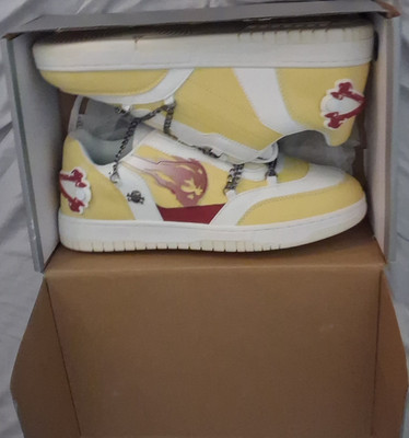 Size 8 All Star/Watson Yellow White Red Chained Art Low Top Men's Authentic !!!